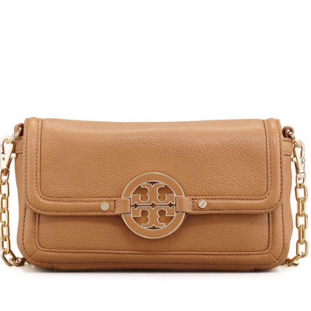 Tory Burch Amanda Mini Chain Crossbody Bag Tan